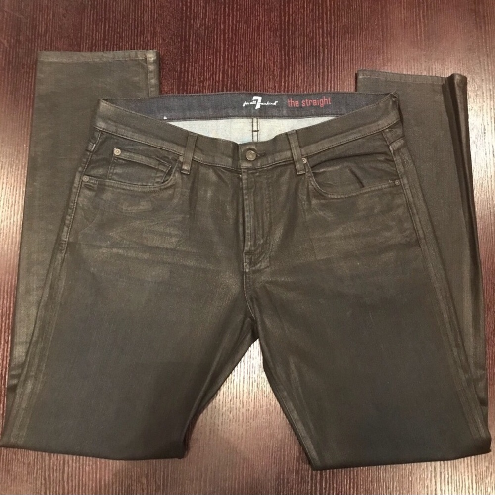 Men’s 7 For All Mankind Waxed Blue Denim Jeans